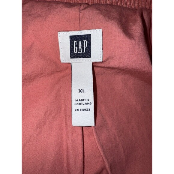 GAP Pink Bomber Stadium Snap Front Women's Jacket‎ Size XL Snaps & Pockets - Picture 10 of 11